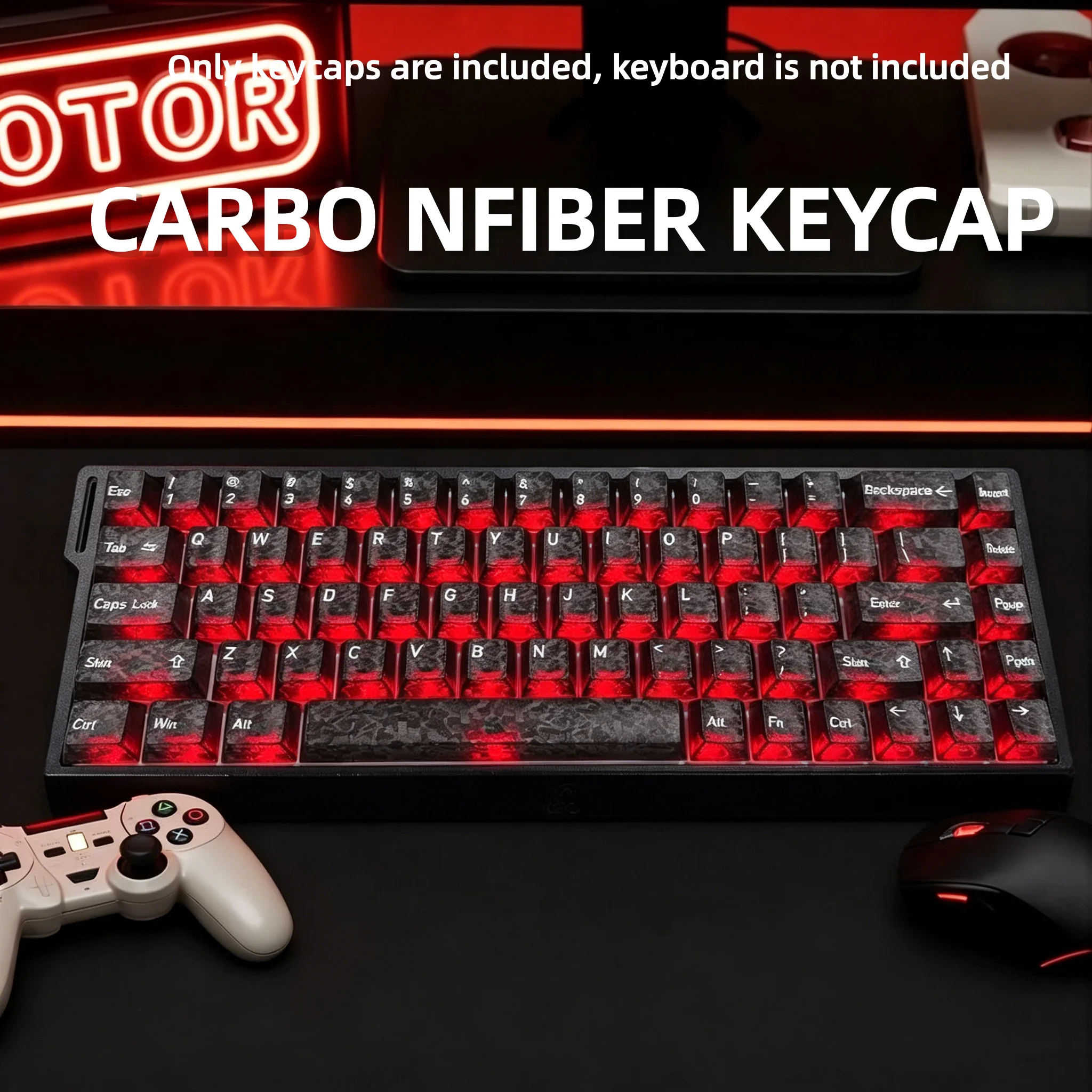 Keyboard Gaming Transparent - 2026 New Forged Carbon Fiber Transparent
