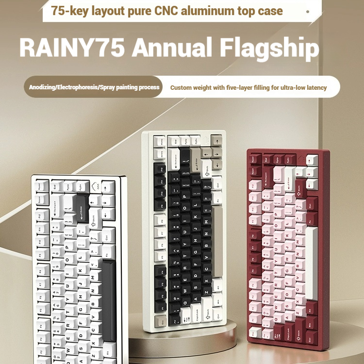 Gaming Keyboard Esports - Wireless Bluetooth RAINY75 Customized Gaming Keyboard