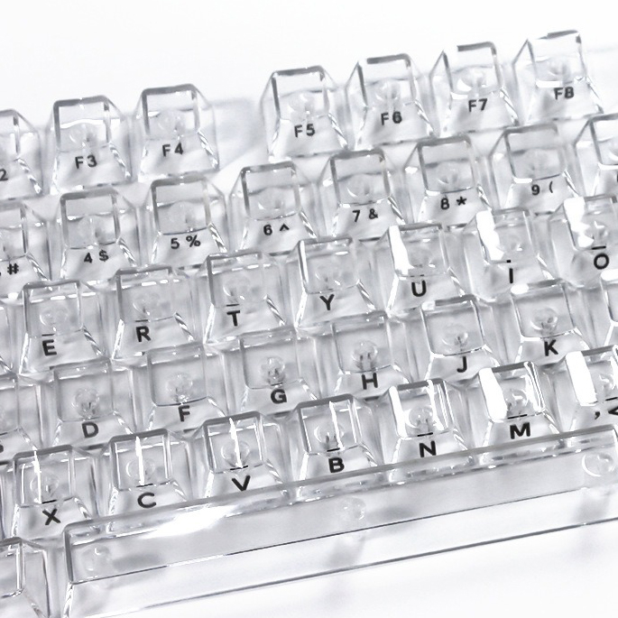 Keyboard Gaming Transparent - Crystal Transparent Cherry Profile Keycaps For