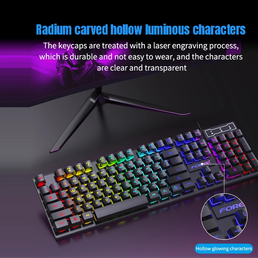 104 Keys Wired Keyboard RGB Co - огляд і ціна Gaming Keyboard Budget