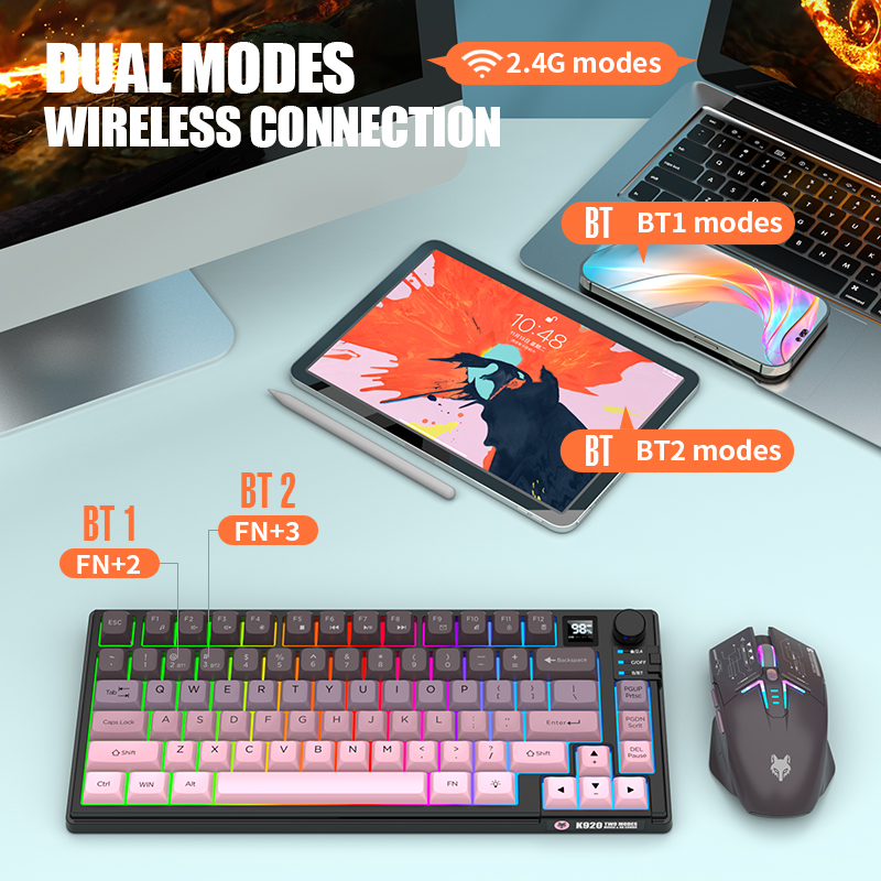 Dual-Mode 2.4G Bluetooth Wirel - огляд і ціна Gaming Keyboard Mechanical Wireless