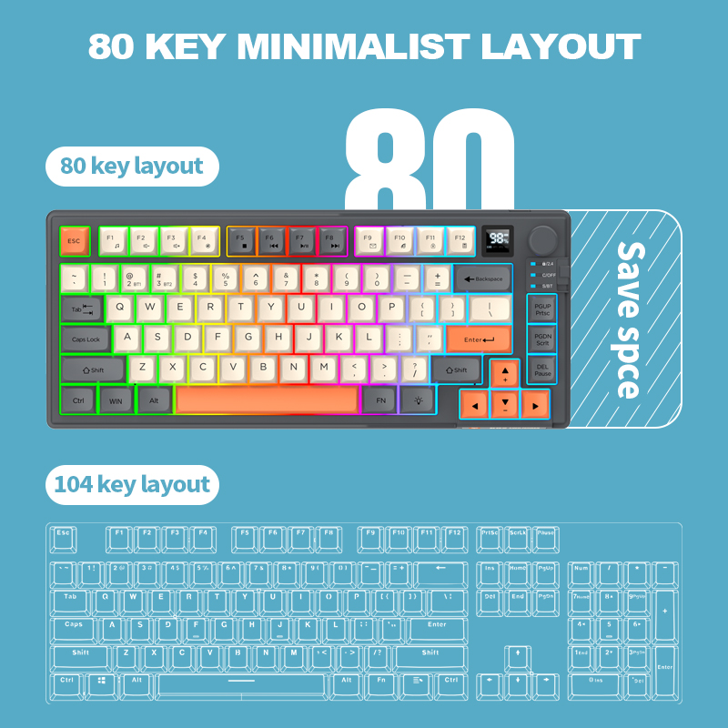 Dual-Mode 2.4G Bluetooth Wirel - огляд і ціна Gaming Keyboard Mechanical Wireless