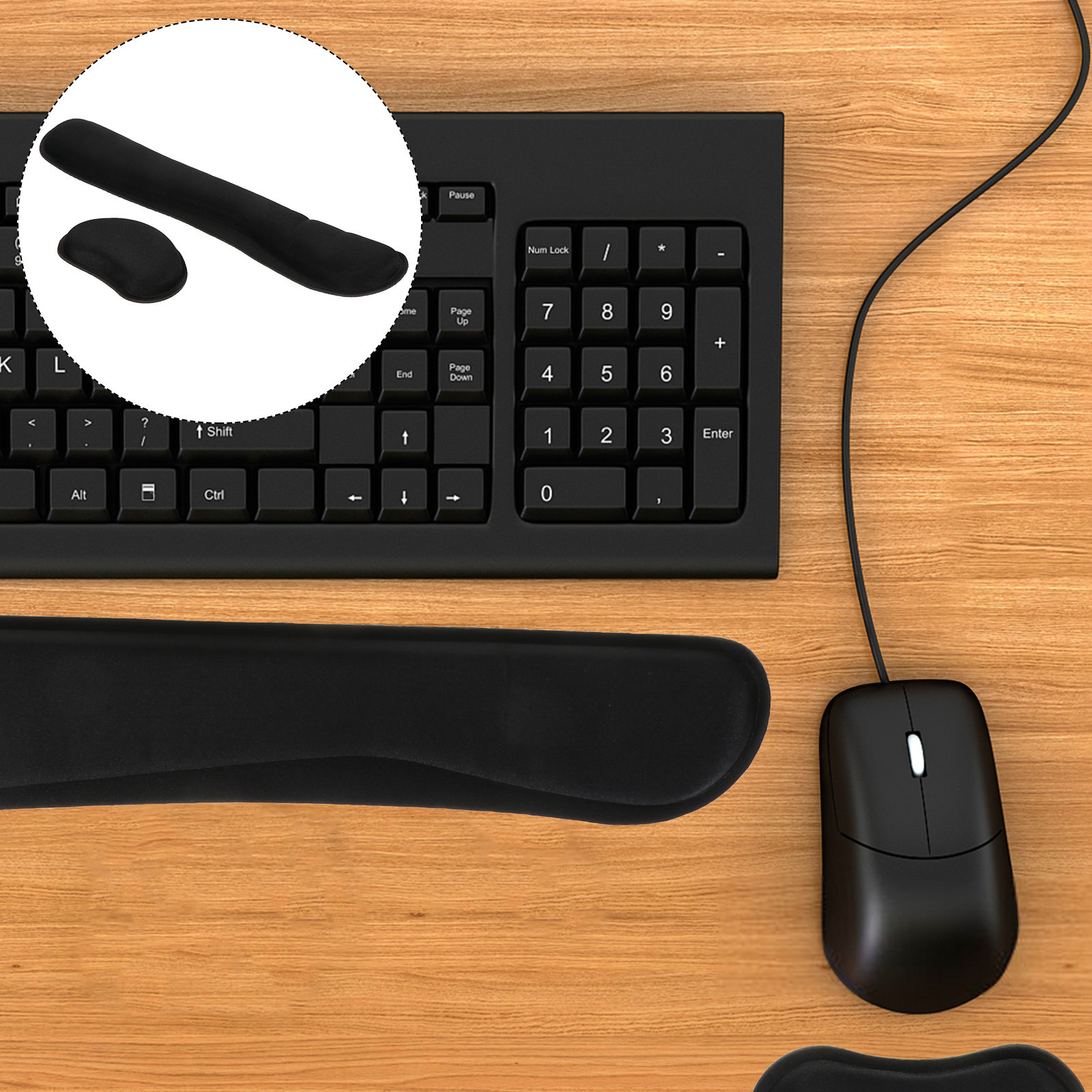 1Set Memory Foam Wrist Rest Se - огляд і ціна Gaming Keyboard Mouse Set