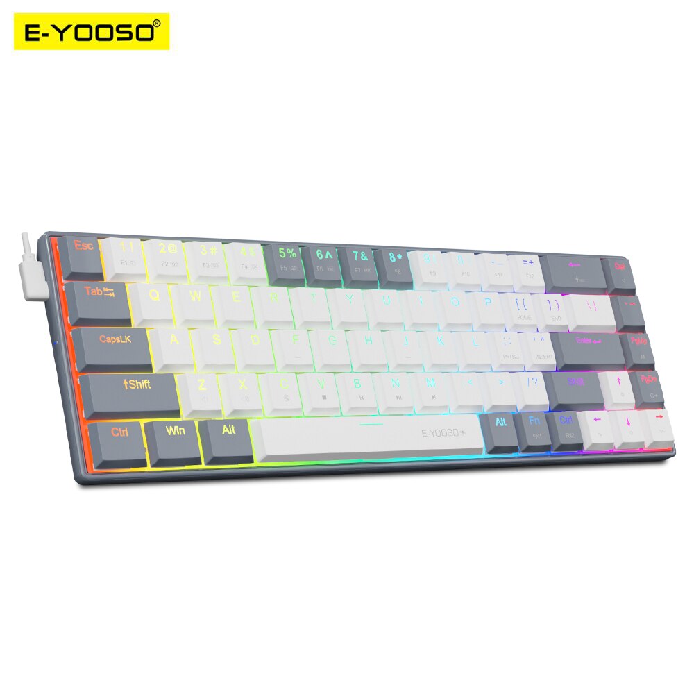 E-YOOSO A68 RGB Mini Slim USB  - огляд і ціна Gaming Keyboard Bundle