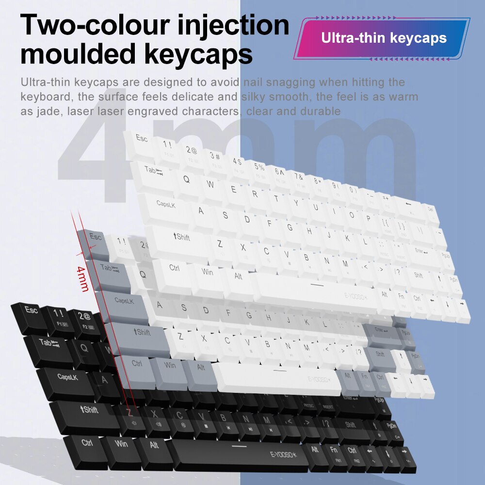 E-YOOSO A68 RGB Mini Slim USB  - огляд і ціна Gaming Keyboard Bundle