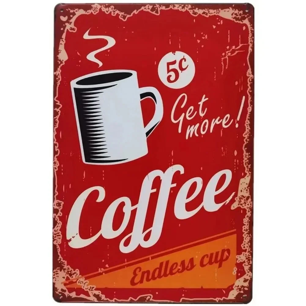 Plaque Metal Signs Drink Coffe - огляд і ціна Brass Weight Plate