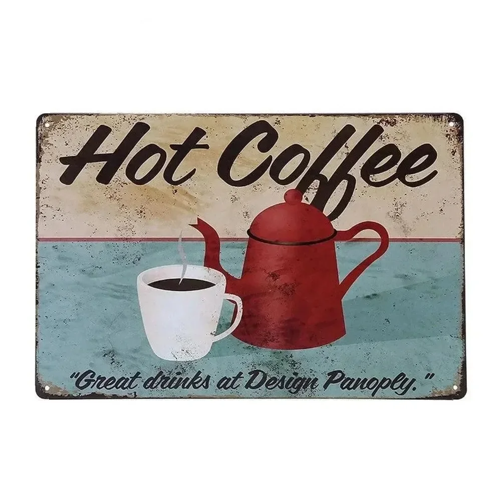 Plaque Metal Signs Drink Coffe - огляд і ціна Brass Weight Plate