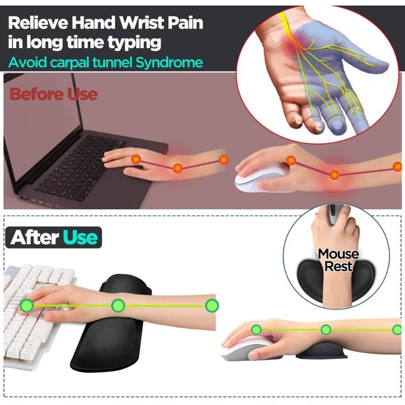 Ergonomic Keyboard Wrist Rest  - огляд і ціна Gaming Keyboard Mouse Set
