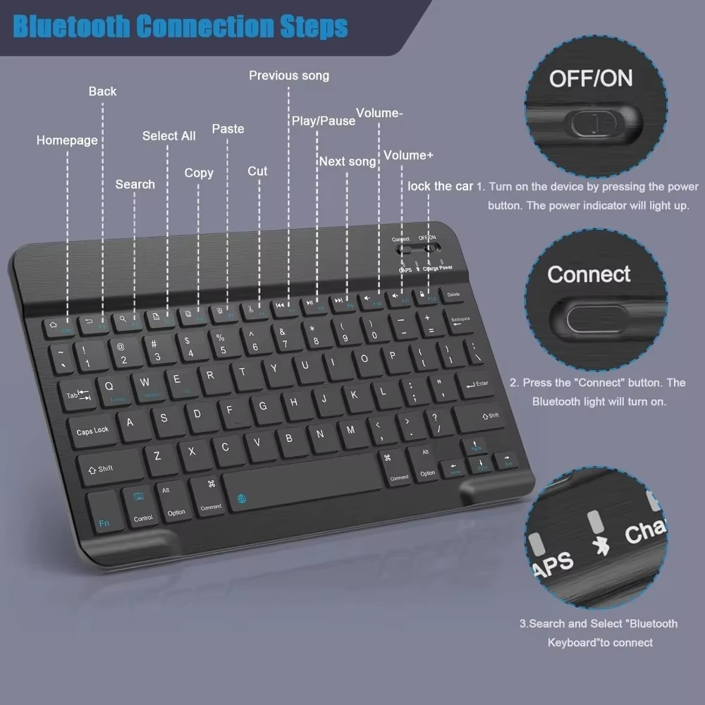 Bluetooth 5.0 Wireless Keyboar - огляд і ціна Gaming Keyboard Wireless