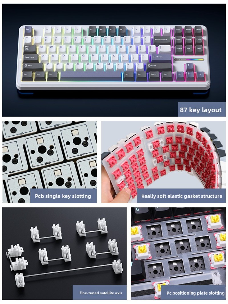 AULA F87 Pro Wireless Mechanic - огляд і ціна Gaming Keyboard Thocky