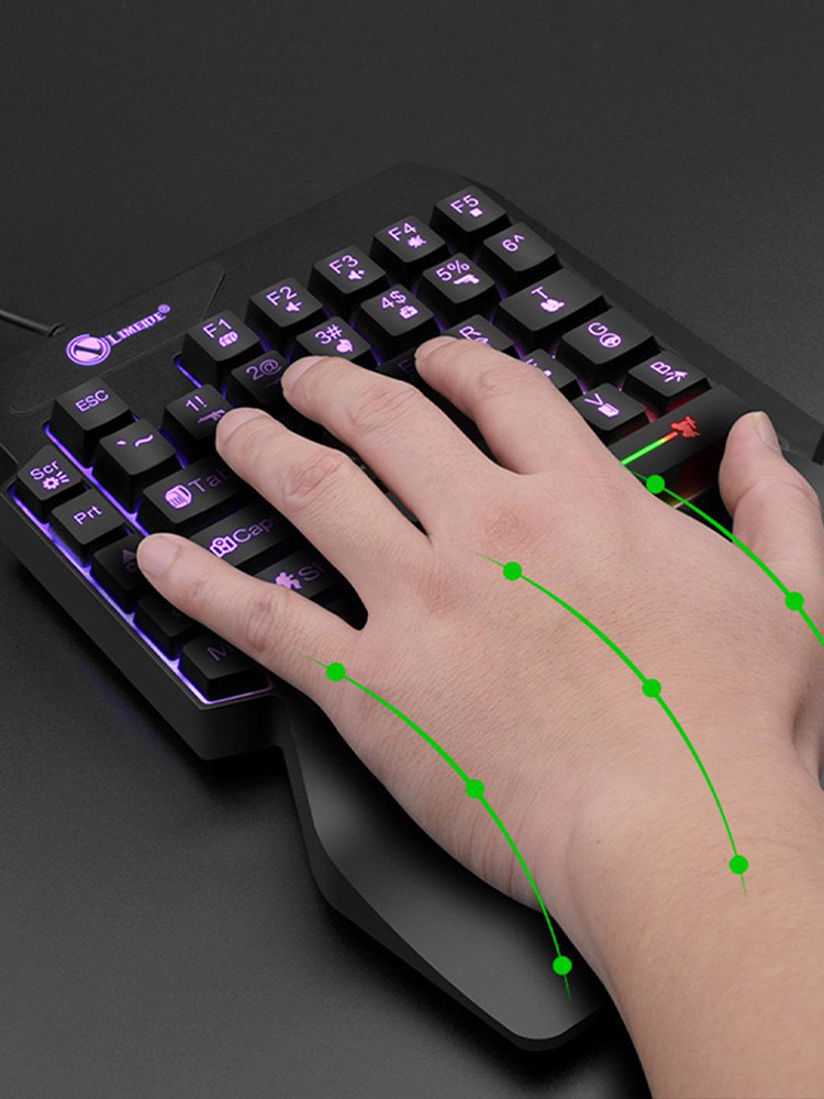 Mechanical One-Handed Light Ga - огляд і ціна Gaming Keyboard And Mouse For Xbox