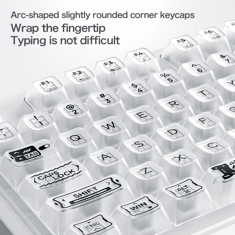 98% Compact Layout Wired RGB S - огляд і ціна Keyboard Gaming Transparent