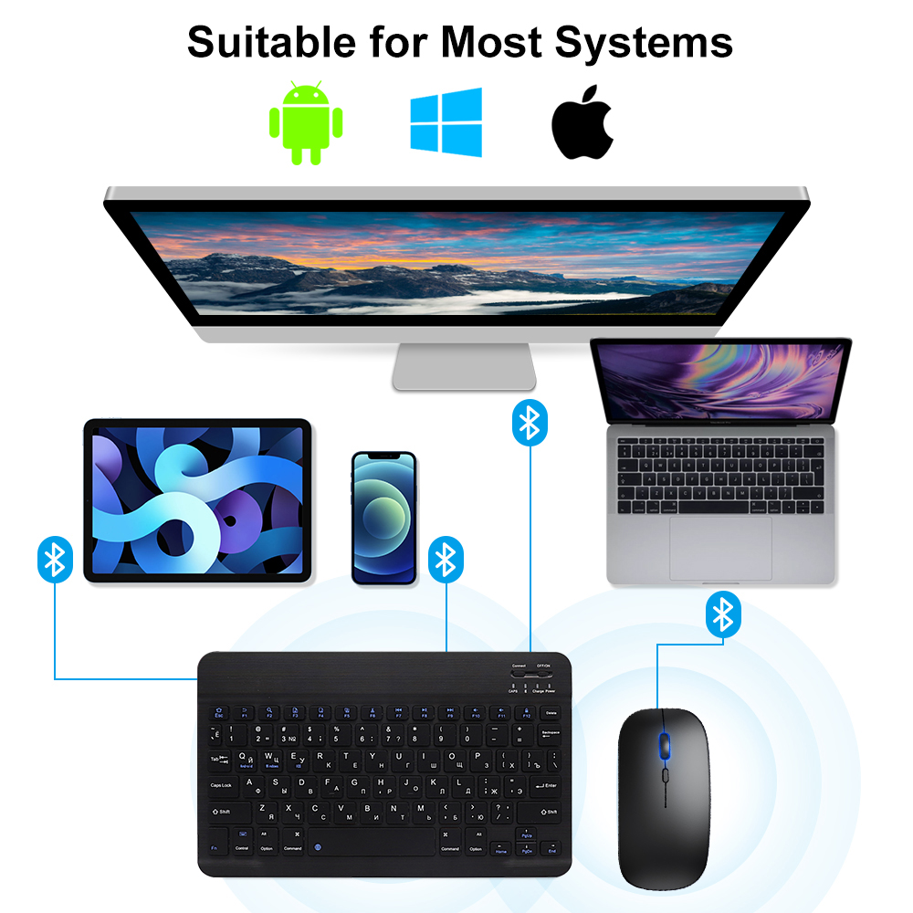 Bluetooth Keyboard and Mouse F - огляд і ціна Gaming Keyboard Mechanical Wireless
