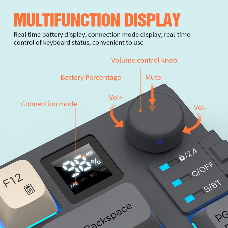 Premium Dual-Modes 2.4G+Blueto - огляд і ціна Gaming Keyboard Extension