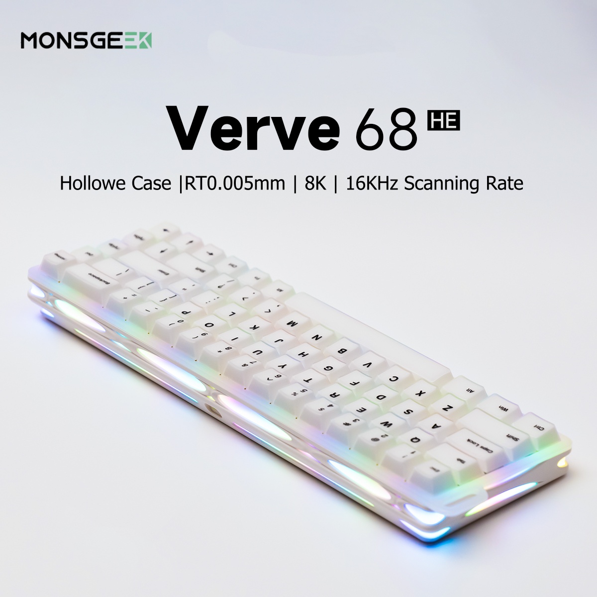 AKKO X MonsGeek Verve 68 HE Ke - огляд і ціна Keyboard Gaming Transparent