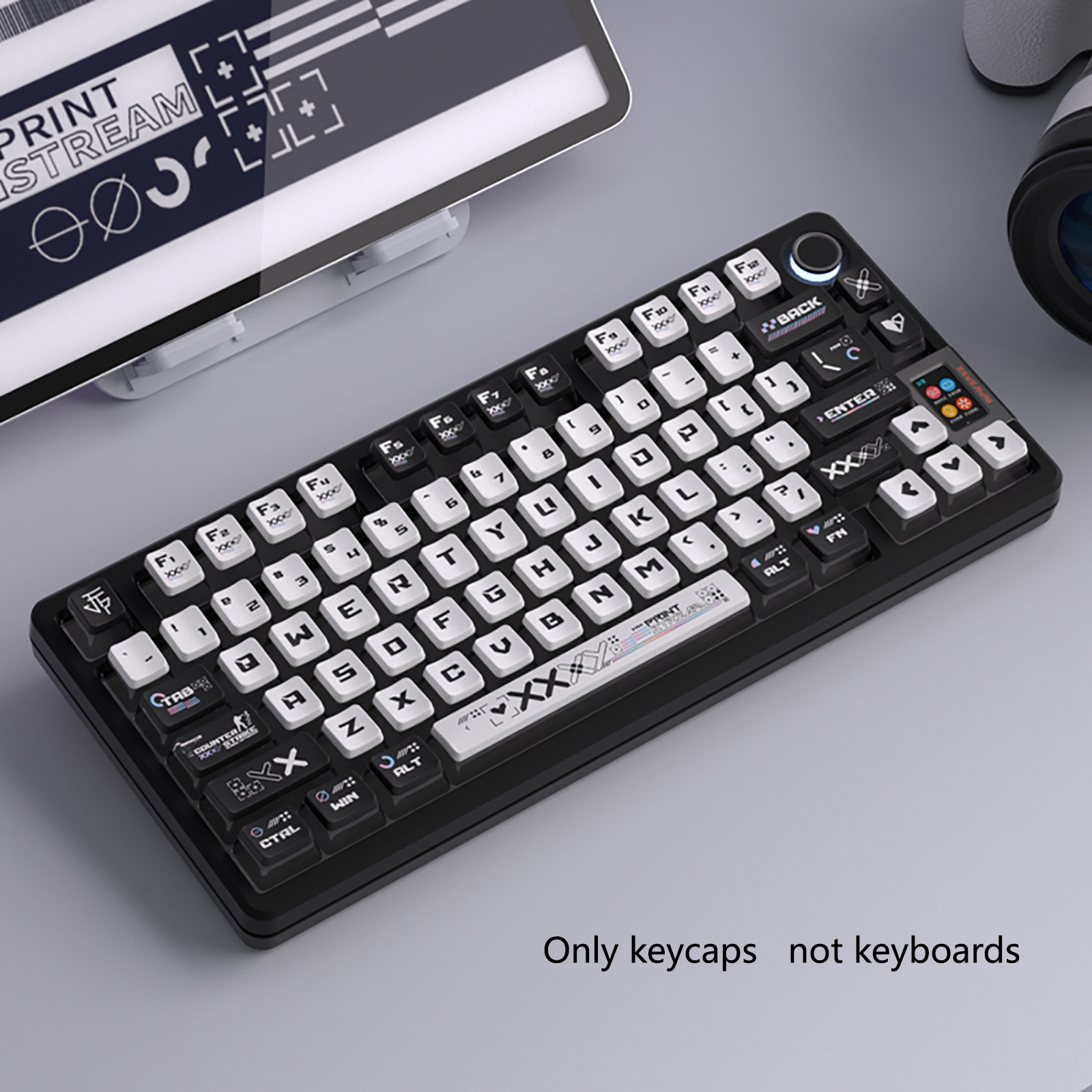 122 Keys Black White Pudding T - огляд і ціна Keyboard Gaming Transparent