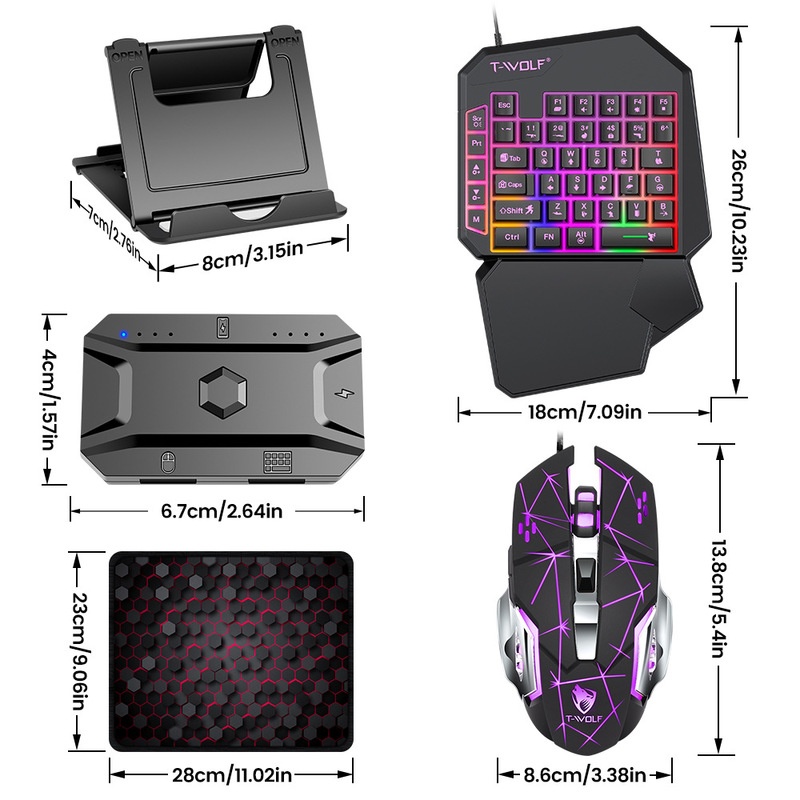 T-Wolf Tf950 5 In 1 One Handed - огляд і ціна Gaming Keyboard And Mouse For Xbox