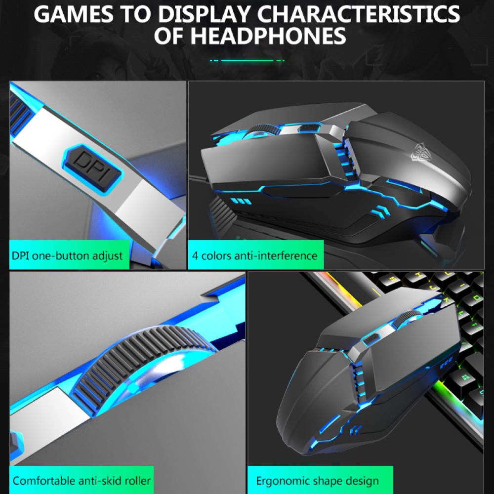 AULA Wired Gaming Keyboard and - огляд і ціна Gaming Keyboard Mouse Set